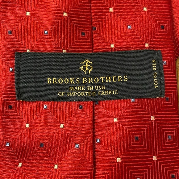 Brooks Brothers Red White Blue Textured Silk Tie - Picture 5 of 5